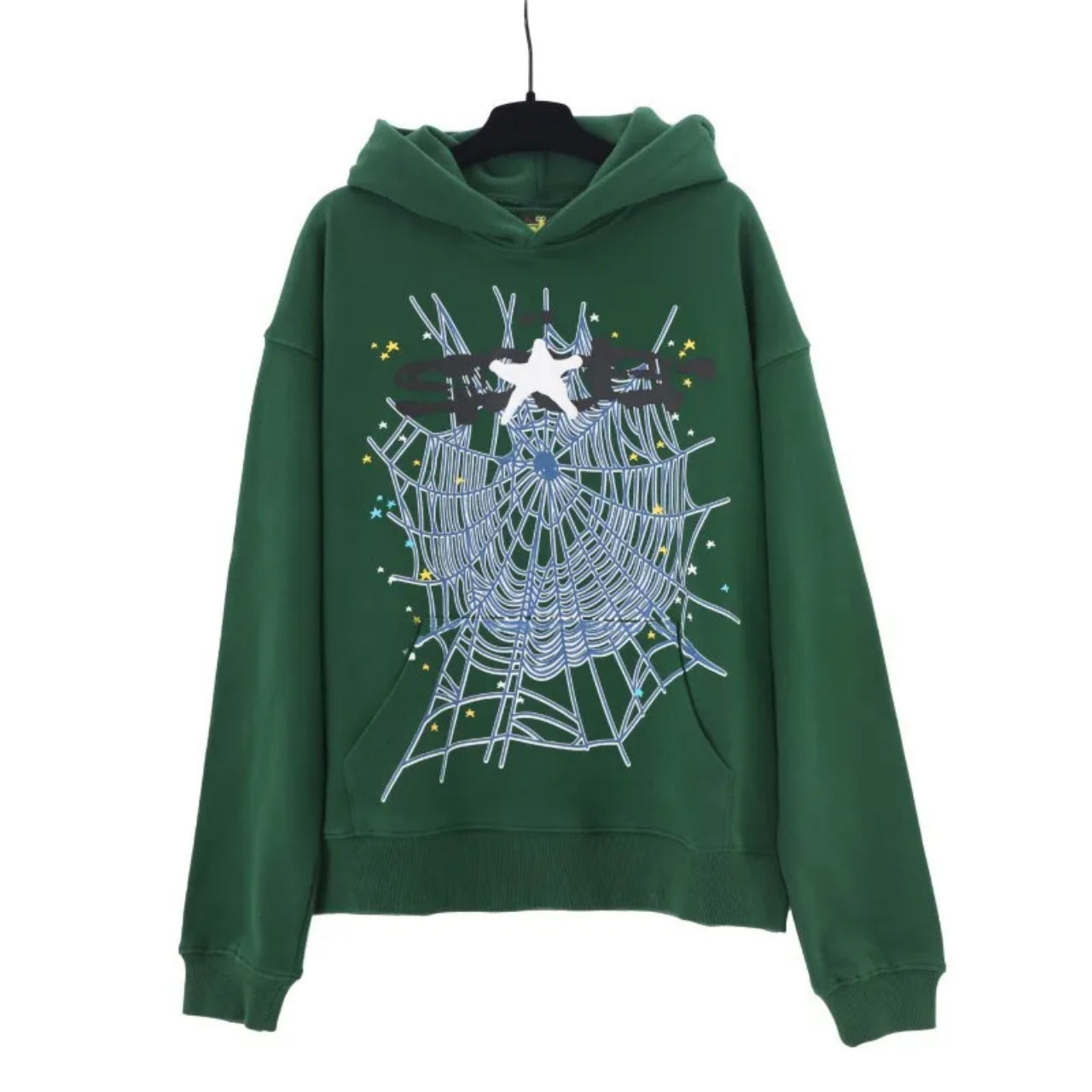 Sp5der Dark Green Hoodie