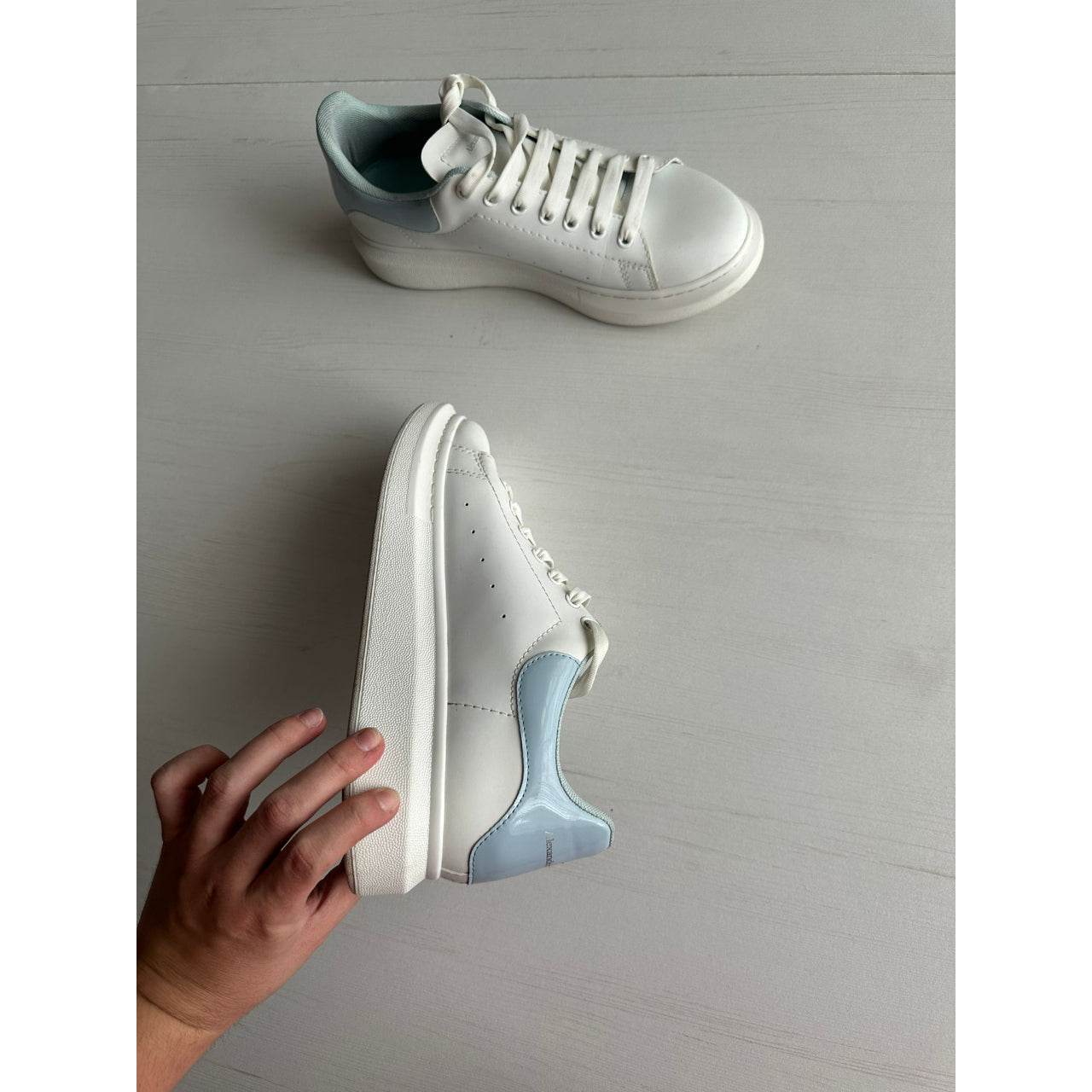 Alexander McQueen Oversized Sneaker 'White Baby Blue'