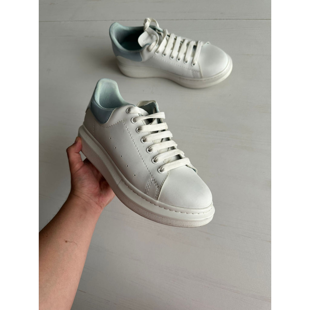 Alexander McQueen Oversized Sneaker 'White Baby Blue'