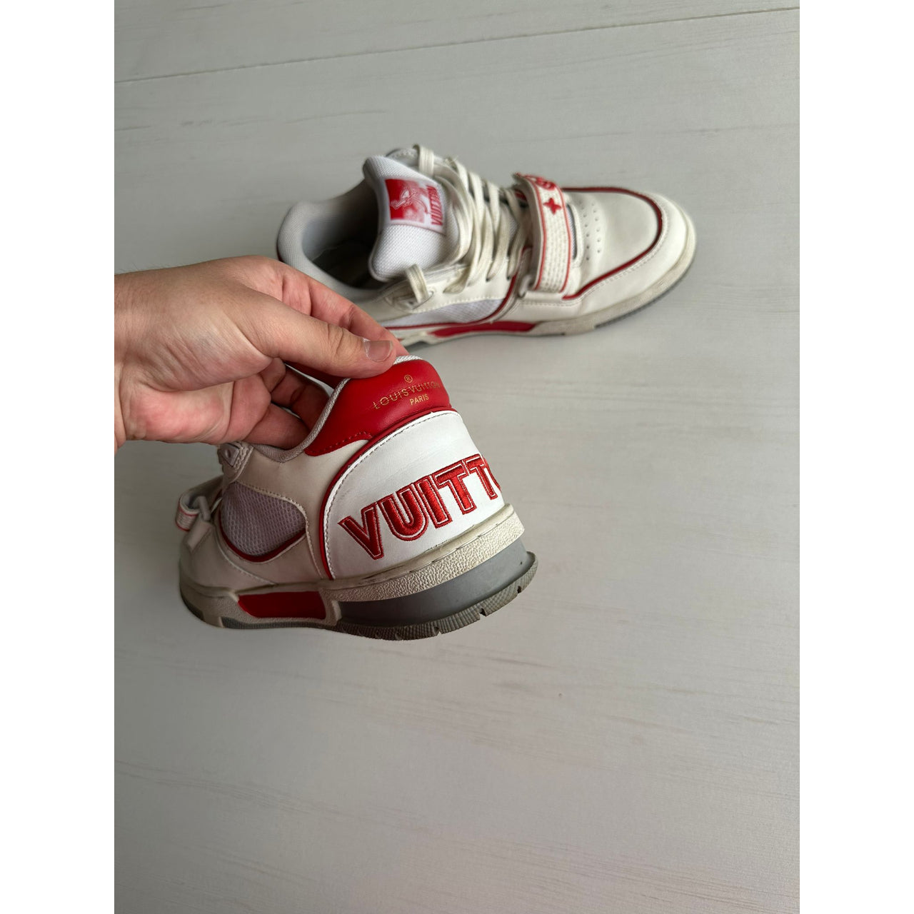 Louis Vuitton Trainers White And Red